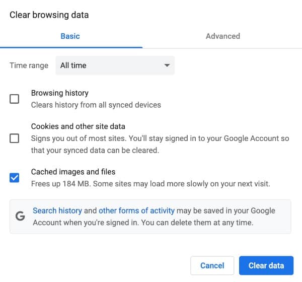 How to clear YouTube cache on chrome