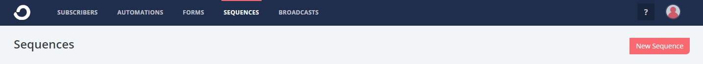 Select New Sequence To Start Making A Sequence With Convertkit
