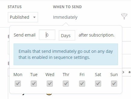 Set The Amount Of Days To Zero So That The Opt-In Incentive Email Gets Sent Immediately