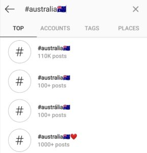 Hashtag With An Australian Flag