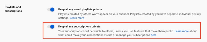 How to see if your subscriptions are private