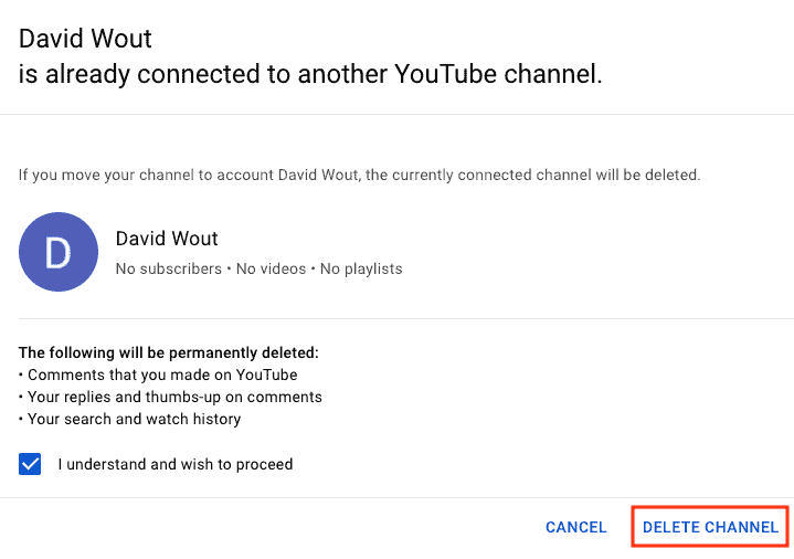 Delete the placeholder channel
