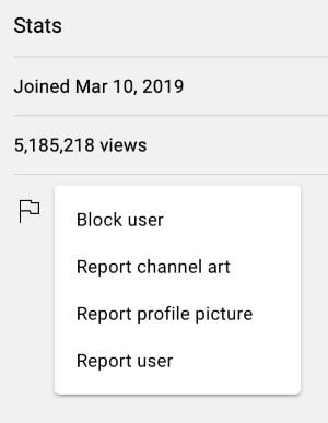 How to report a youtube channel