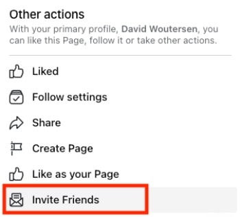 Click On Invite Friends