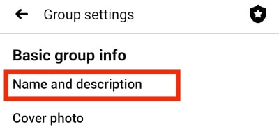 How to change a group name on Facebook mobile