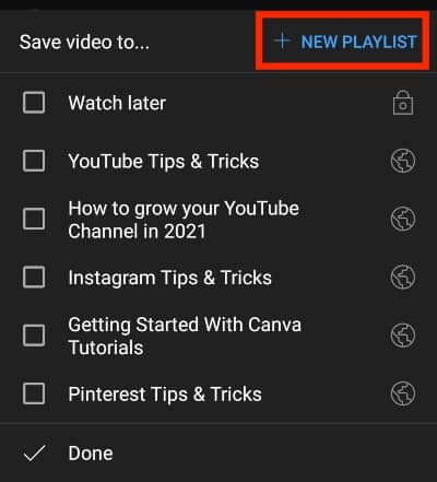 How To Create A New Youtube Playlist On Mobile