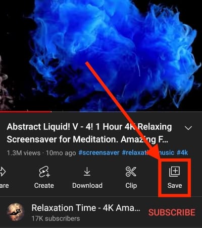 How to save a YouTube video to a playlist on mobile
