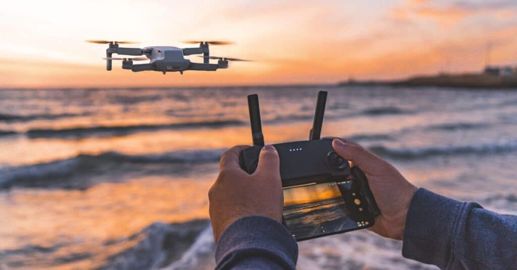 Drone Operator On The Beach