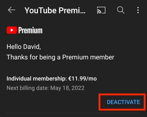 How To Cancel Youtube Premium On Mobile