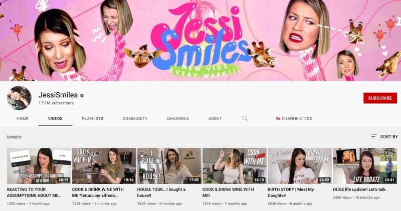 Jessi Smiles Youtube Channel