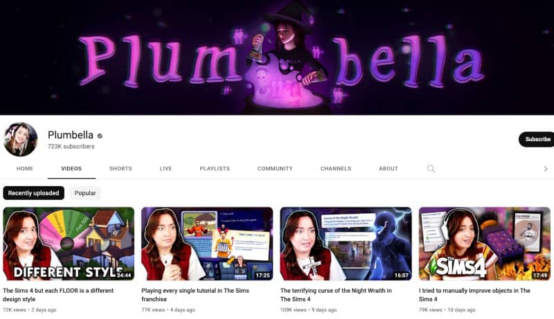 Plumbella's Youtube Channel