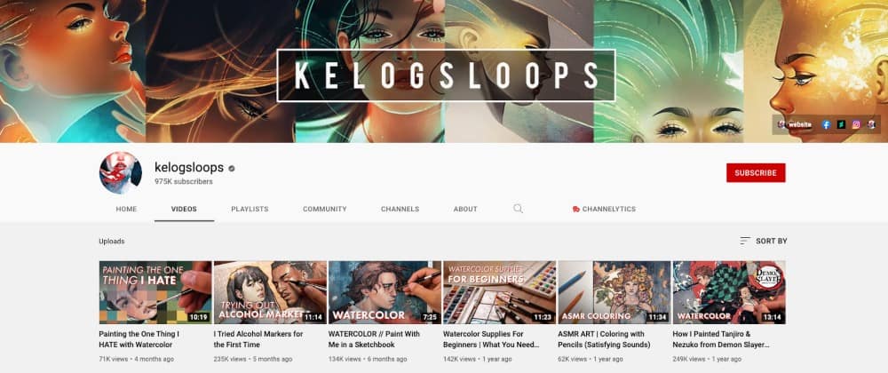 Kelogsloops Is One Of The Best Watercolor Artist Youtubers