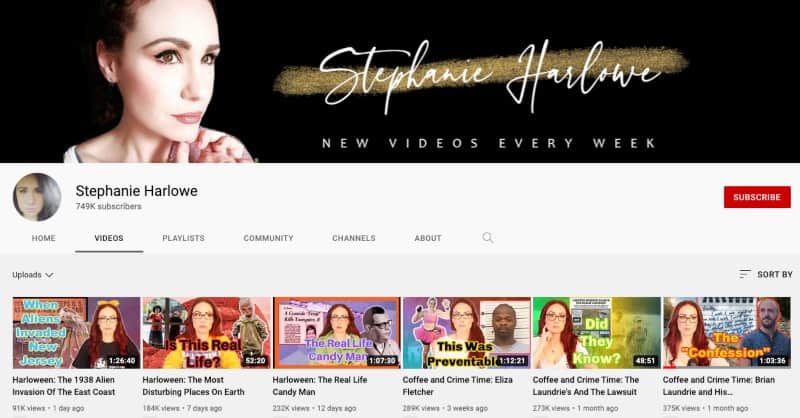 Stephanie Harlowe's Youtube Channel