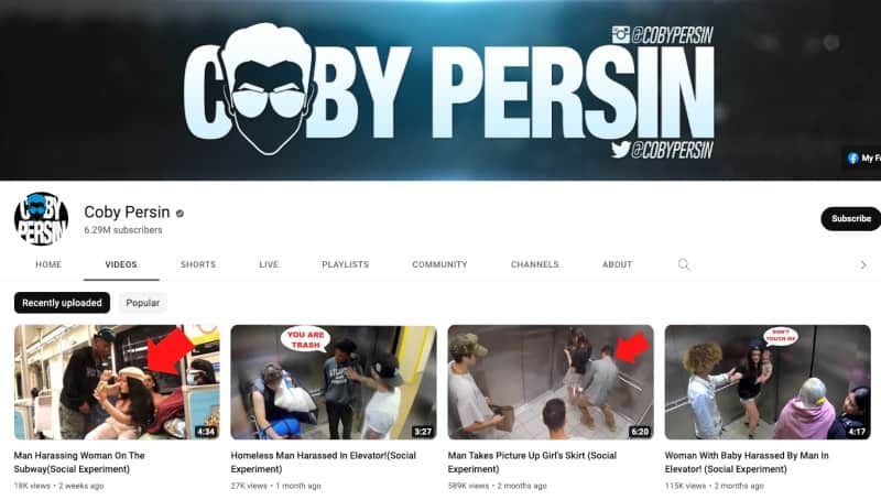 Coby Persin's YouTube Channel