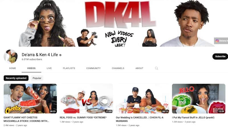 De'arra And Ken 4 Life's YouTube channel