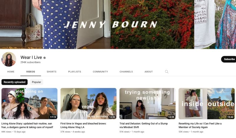 Jenny Welbourn's YouTube Channel