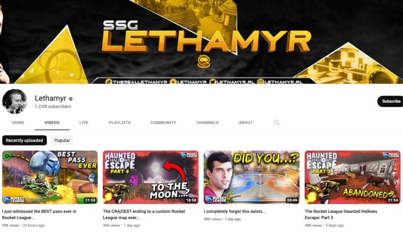 Lethamyr's Youtube Channel