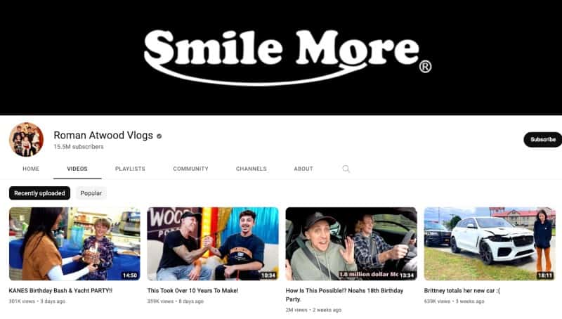 Roman Atwood is one of the best prank channels on YouTube