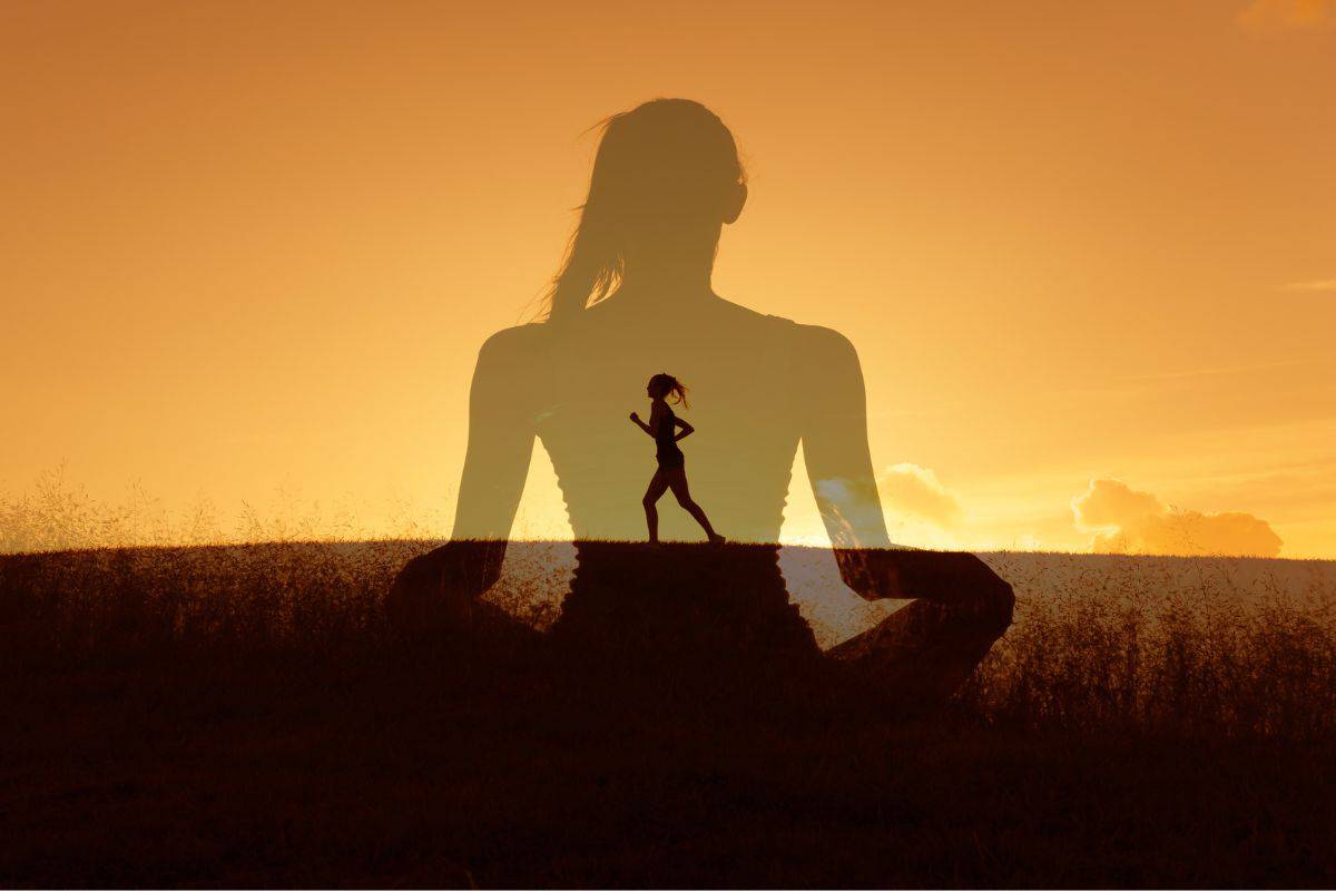 Illustration Of A Woman Practicing Mindfulness