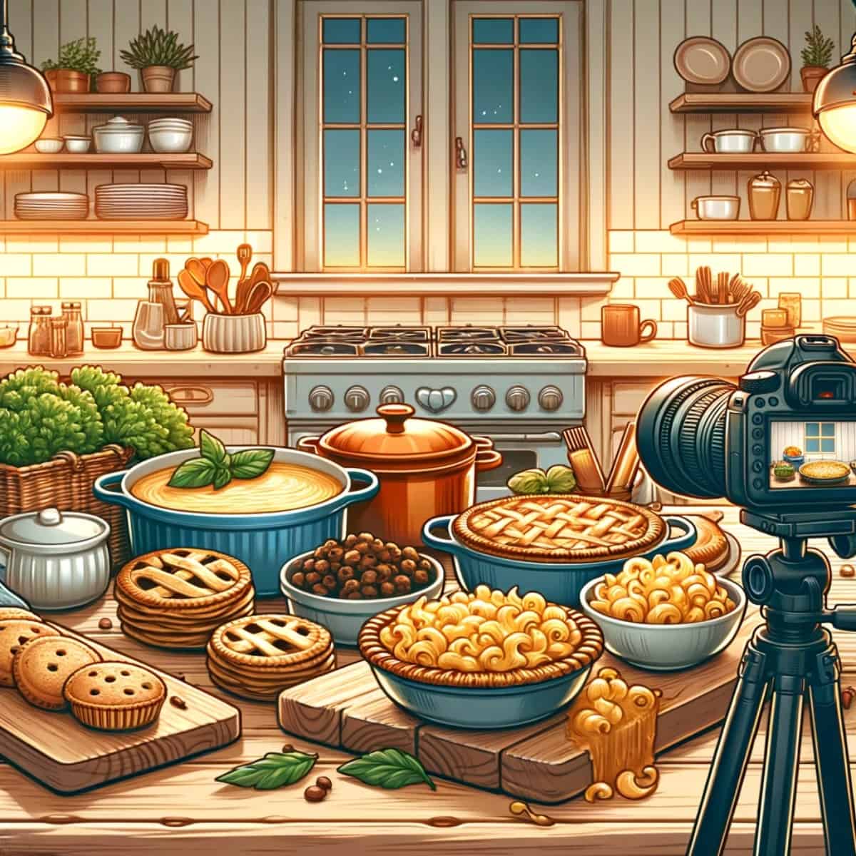 Comfort Food Youtube Channel Illustration